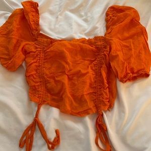 Orange cropped top